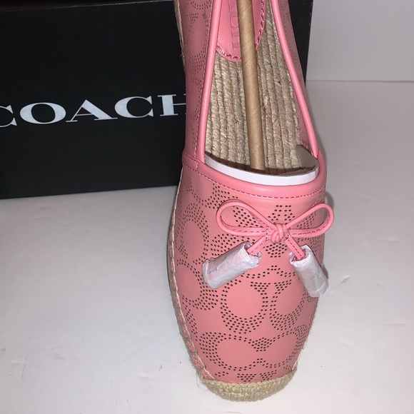 NWT - COACH DUSTY ROSE PERFORATED Espadrilles - 8B - Picture 5 of 11